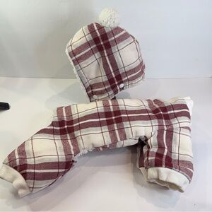 Small Koolaburra by UGG Plaid Sherpa Dog Coat w/ Hat | Cozy Winter Pup Outfit